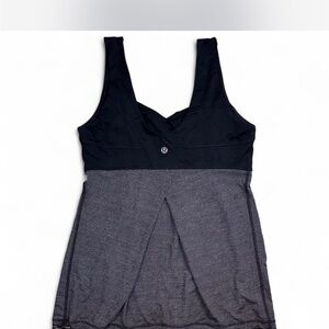 Lululemon Black and Gray Baby Doll Style Tank Top